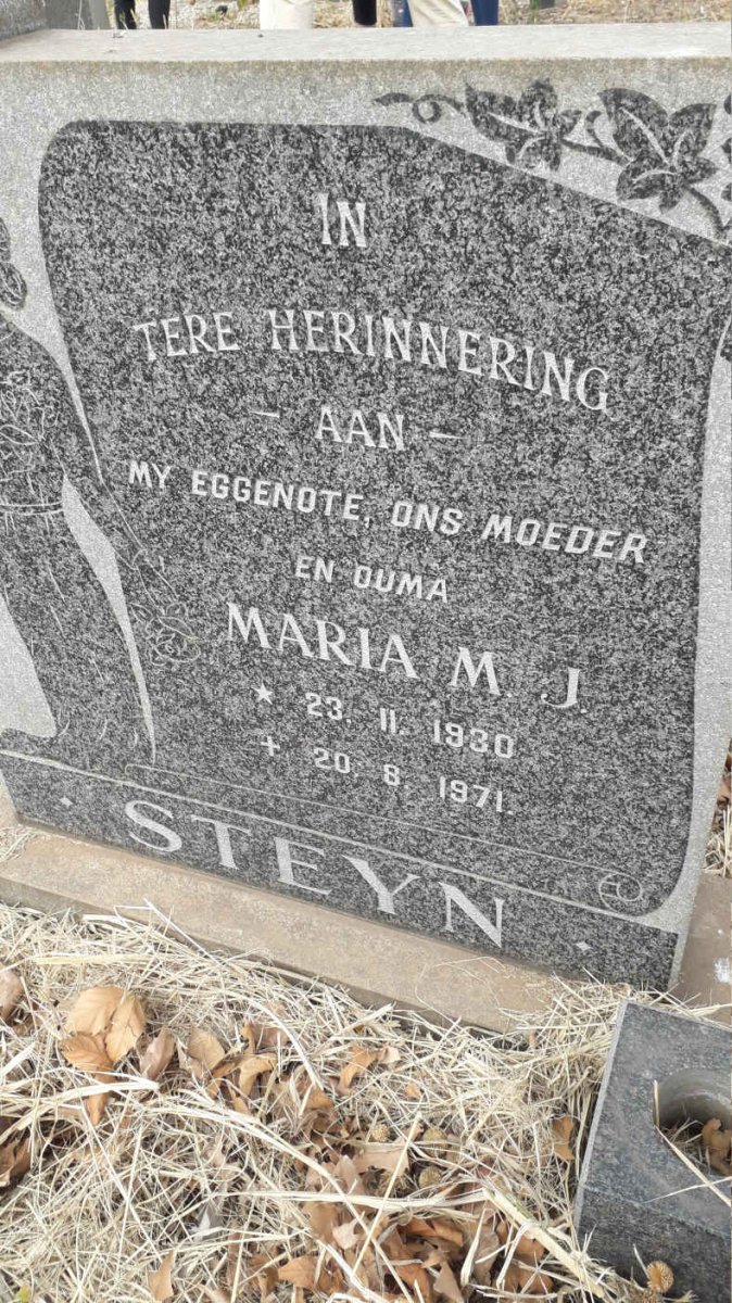 STEYN Maria M.J. 1930-1971