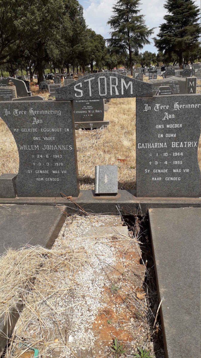 STORM Willem Johannes 1943-1978 &amp; Catharina Beatrix 1944-1995