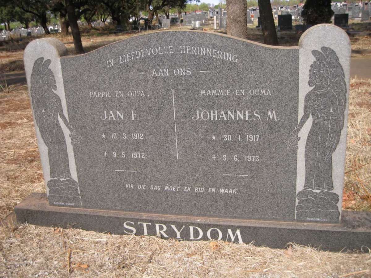 STRYDOM Jan F. 1912-1972 &amp; Johannes M. 1917-1973