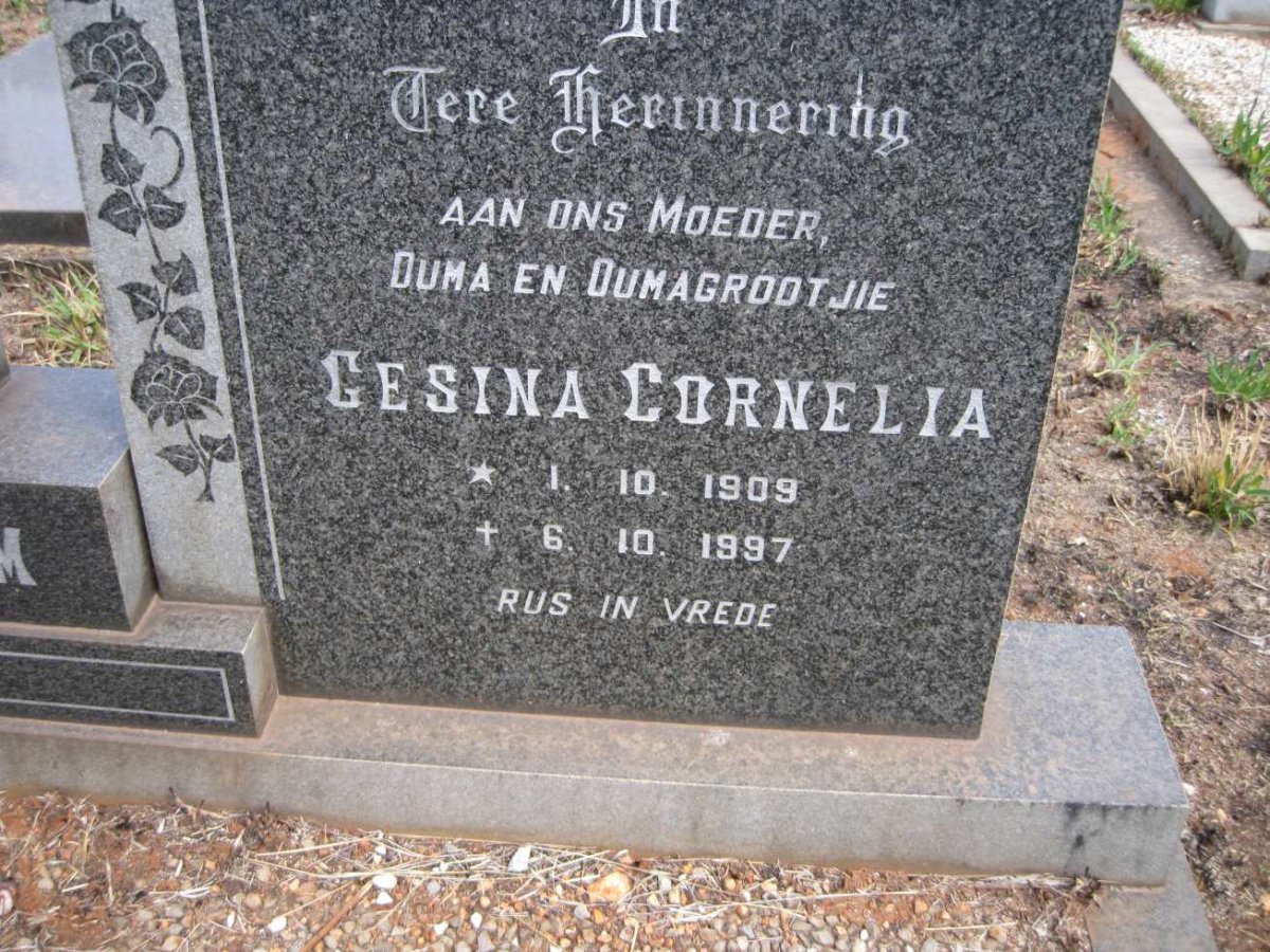 STRYDOM Stephanus 1901-1983 &amp; Gesina Cornelia 1909-1997