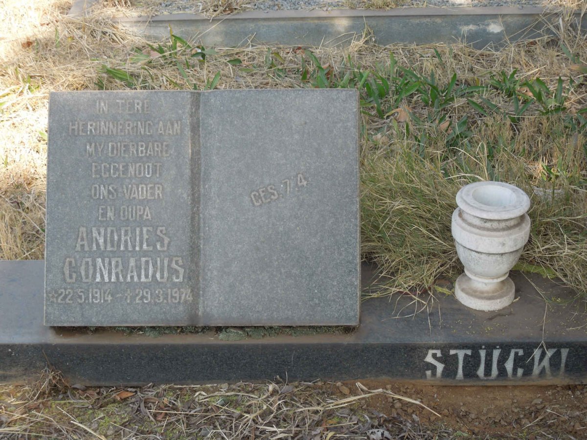 STUCKI Andries Conradus 1914-1974
