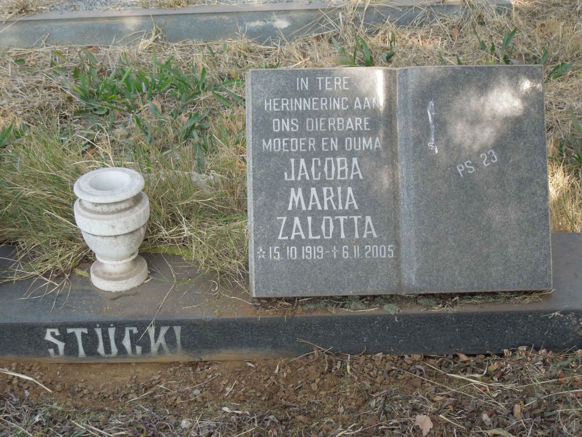 STUCKI Jacoba Maria Zalotta 1919-2005