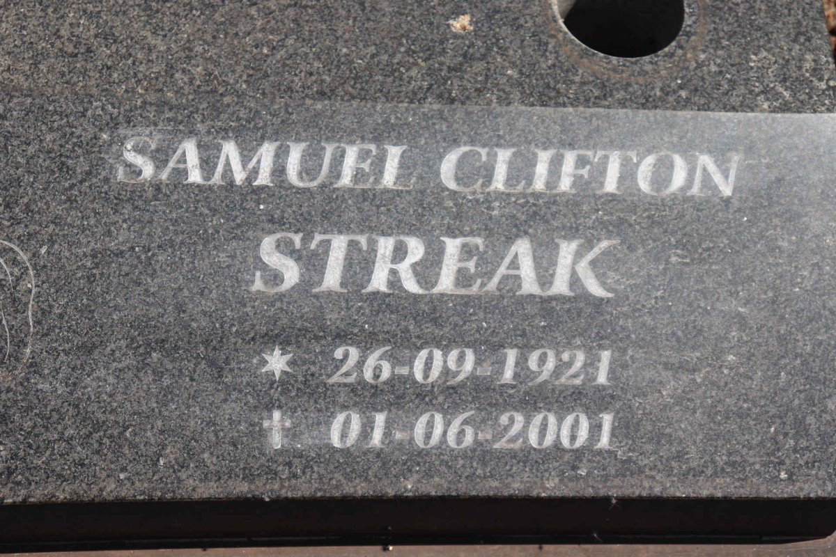 STREAK Samuel Clifton 1921-2001
