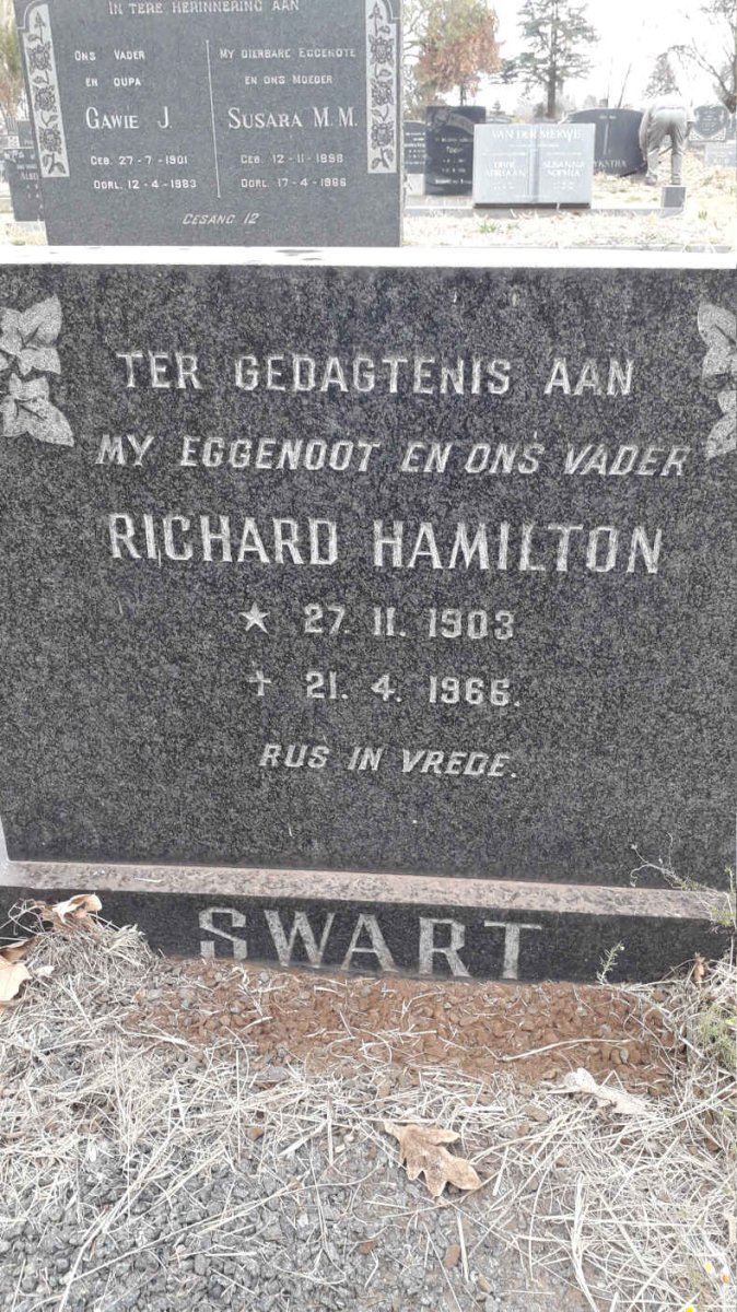 SWART Richard Hamilton 1903-1966
