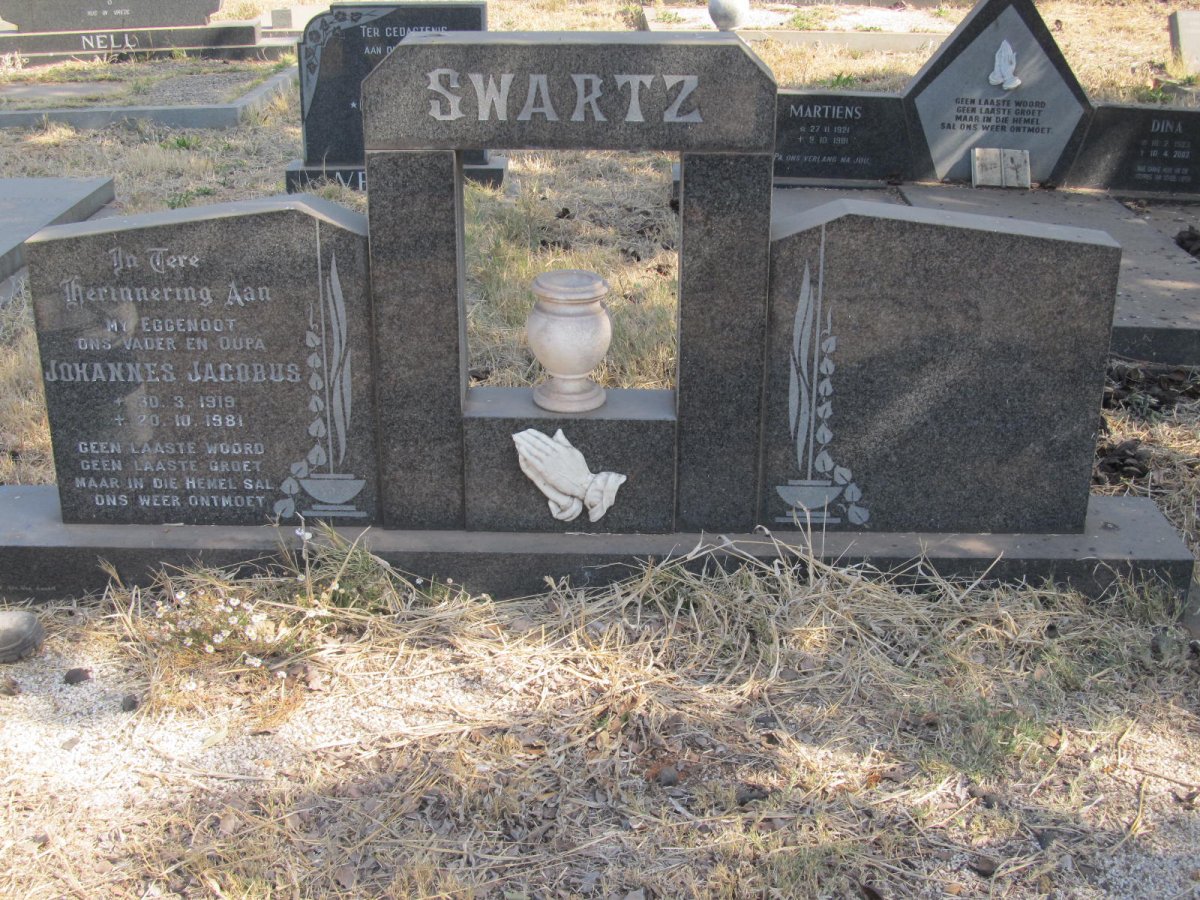 SWARTZ Johannes Jacobus 1919-1981