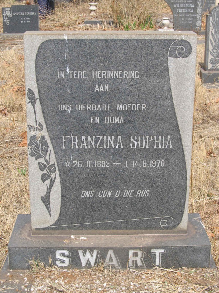 SWART Franzina Sophia 1893-1970