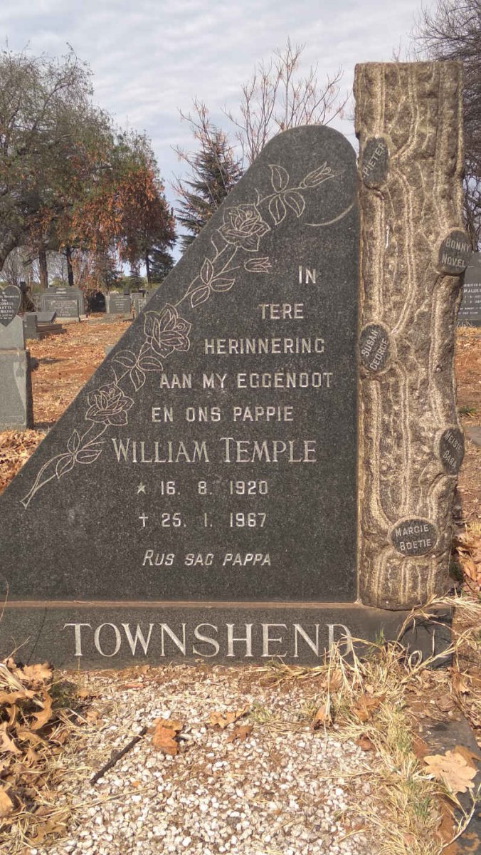 TOWNSHEND William Temple 1920-1967