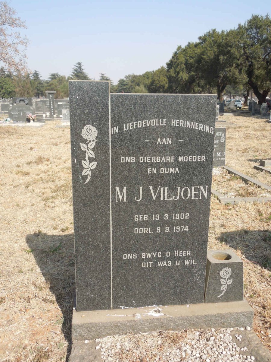 VILJOEN M.J. 1902-1974