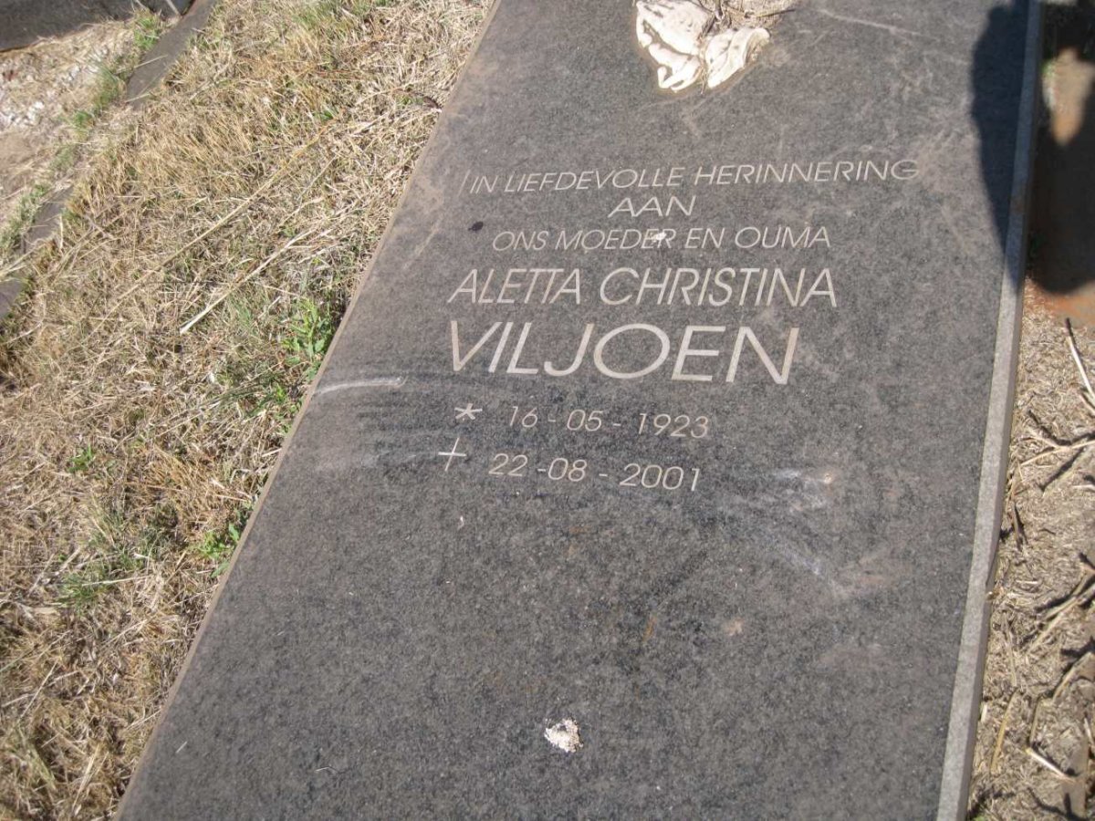 VILJOEN Aletta Christina 1923-2001