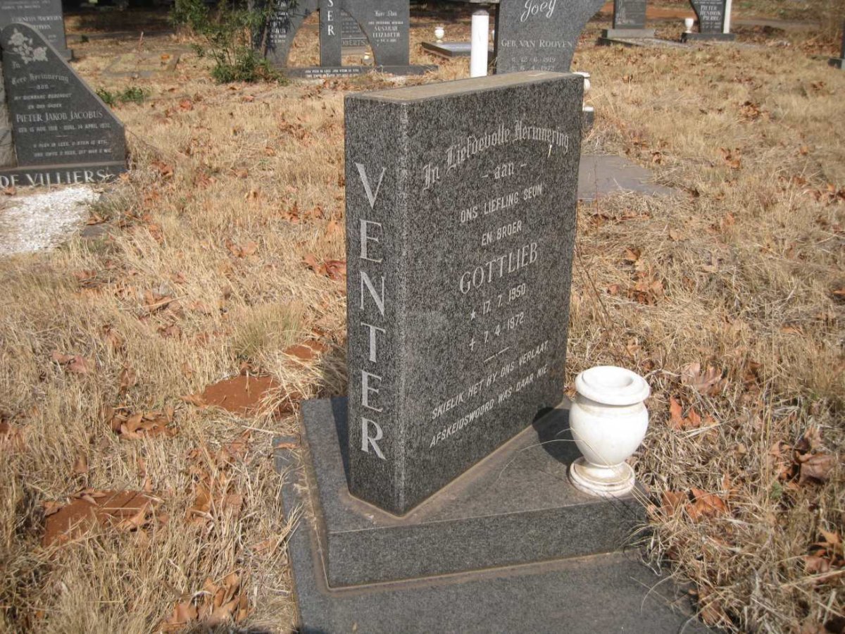 VENTER Gottlieb 1950-1972