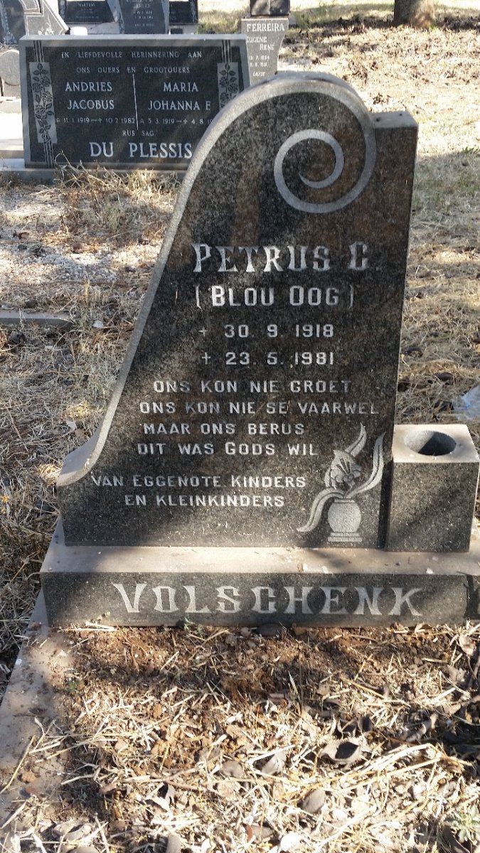 VOLSCHENK Petrus C. 1918-1981