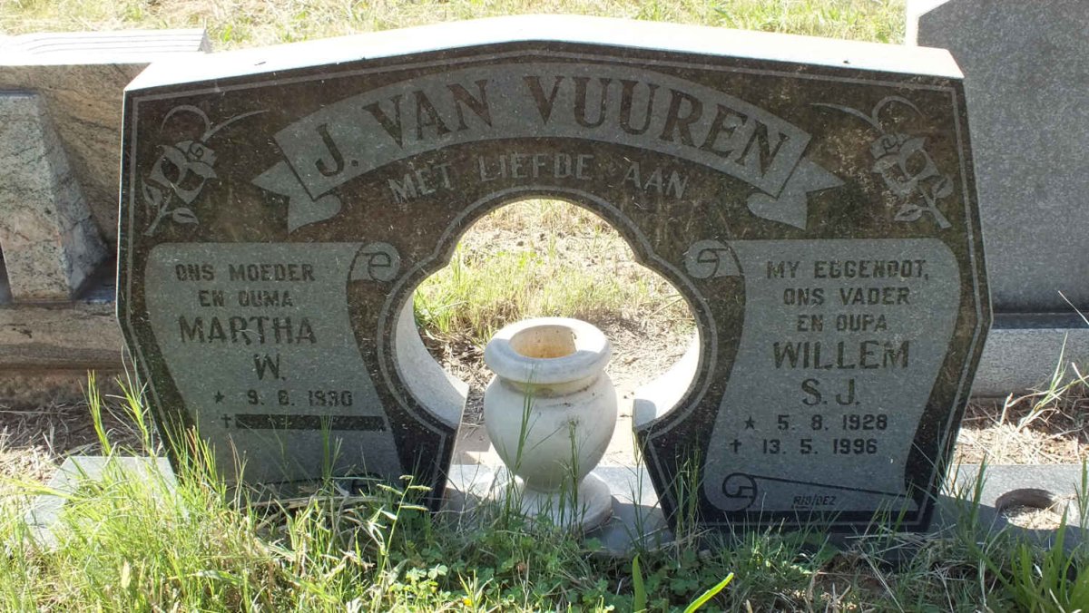 VUUREN Willem S.J., J. van 1928-1996 &amp; Martha W. 1930-