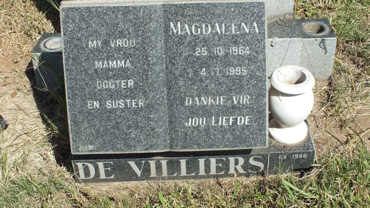 VILLIERS Magdalena, de 1964-1995