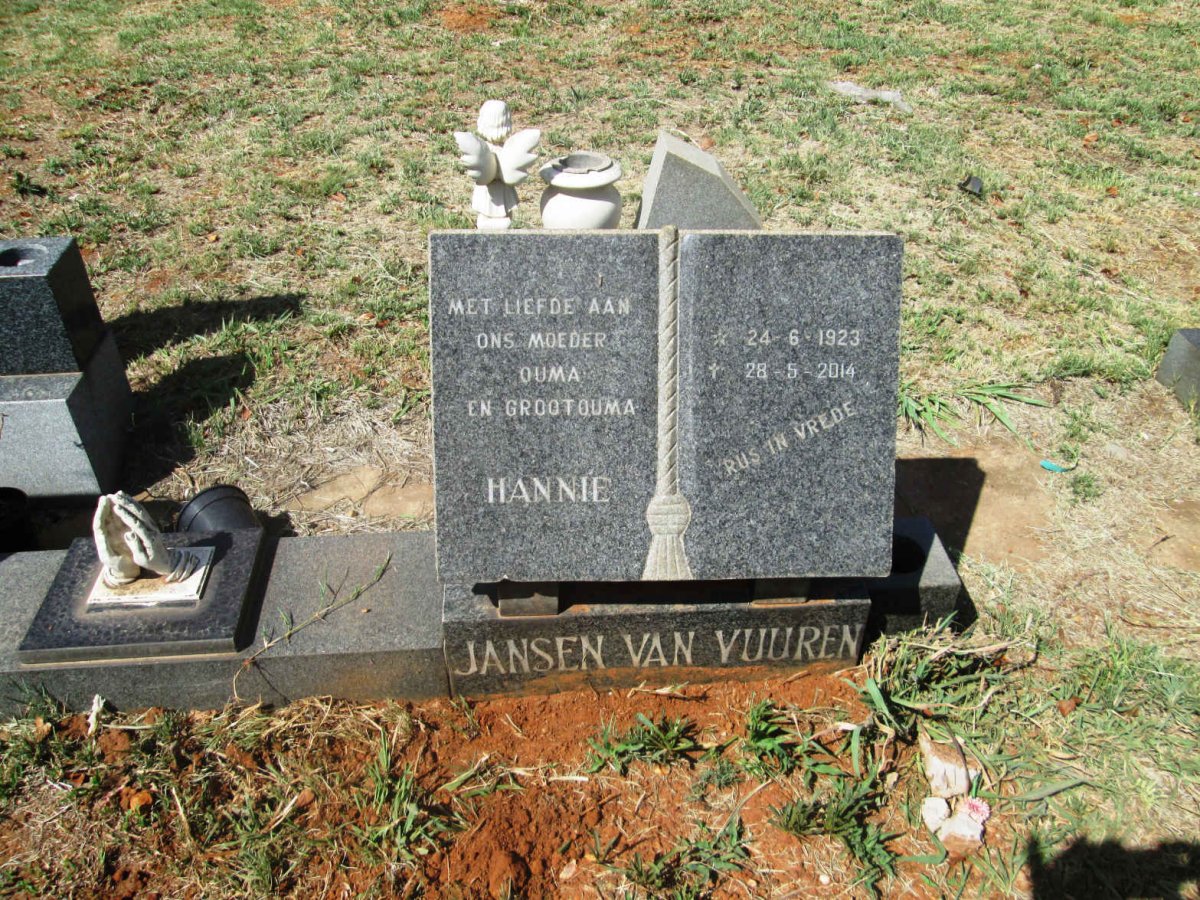 VUUREN Gert Pieter, Jansen van 1914-1991 & Hannie 1923-2014 _2