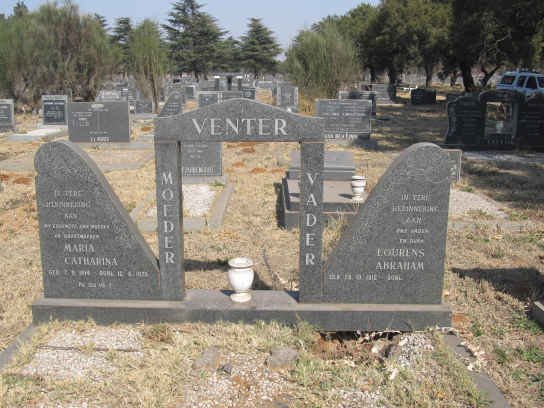 VENTER Lourens Abraham 1912- &amp; Maria Catharina 1914-1975