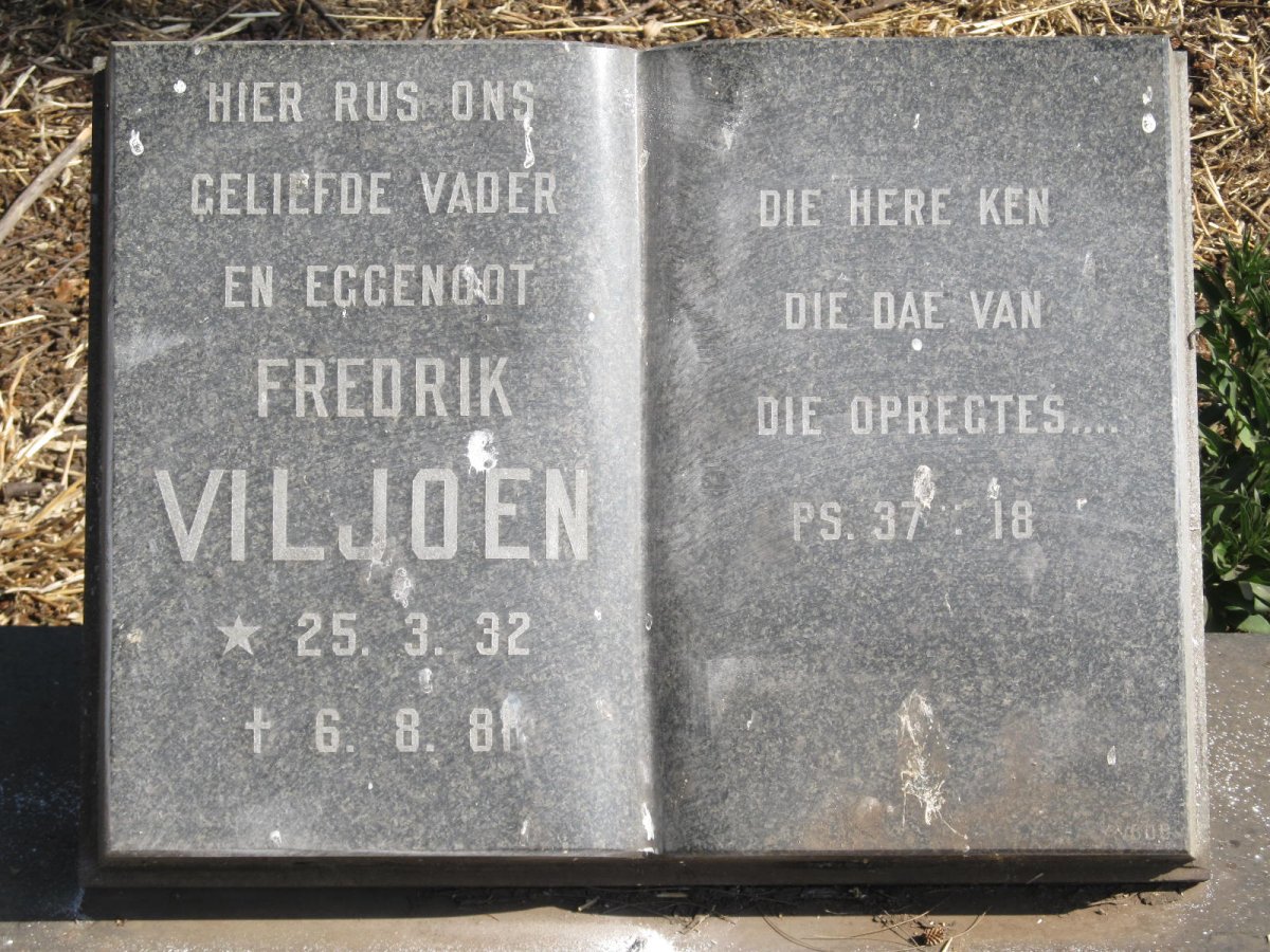 VILJOEN Fredrik 1932-1981 &amp; Beatrice KENDALL 1933-2013