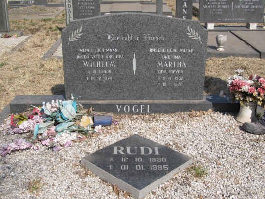 VOGEL Wilhelm 1909-1974 &amp; Martha FREYER 1902-1987 :: VOGEL Rudi 1930-1995