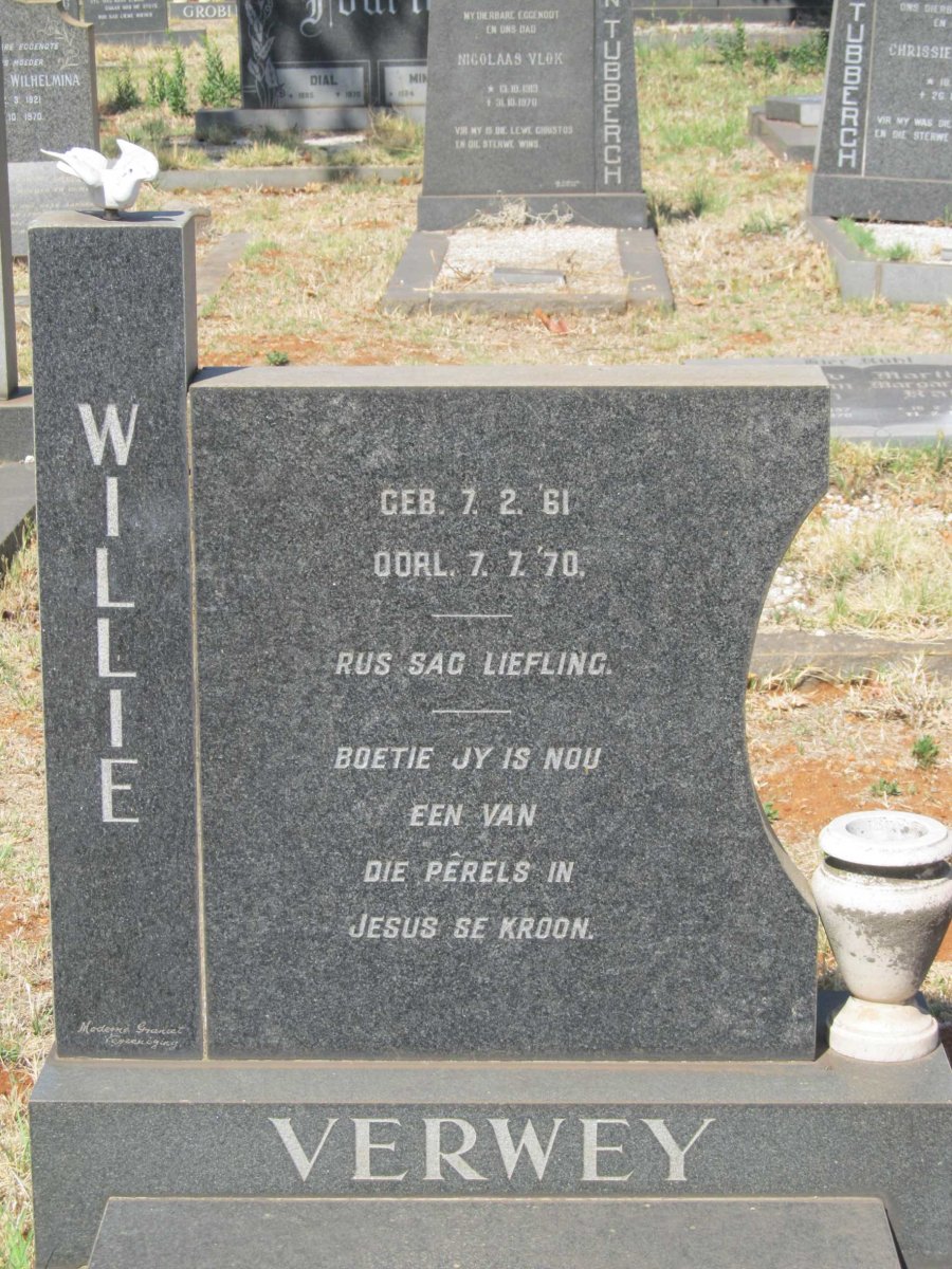 VERWEY Willie 1961-1970