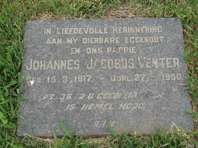 VENTER Johannes Jacobus 1917-1950