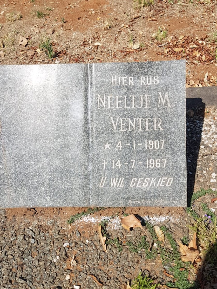 VENTER Neeltje M. 1907-1967