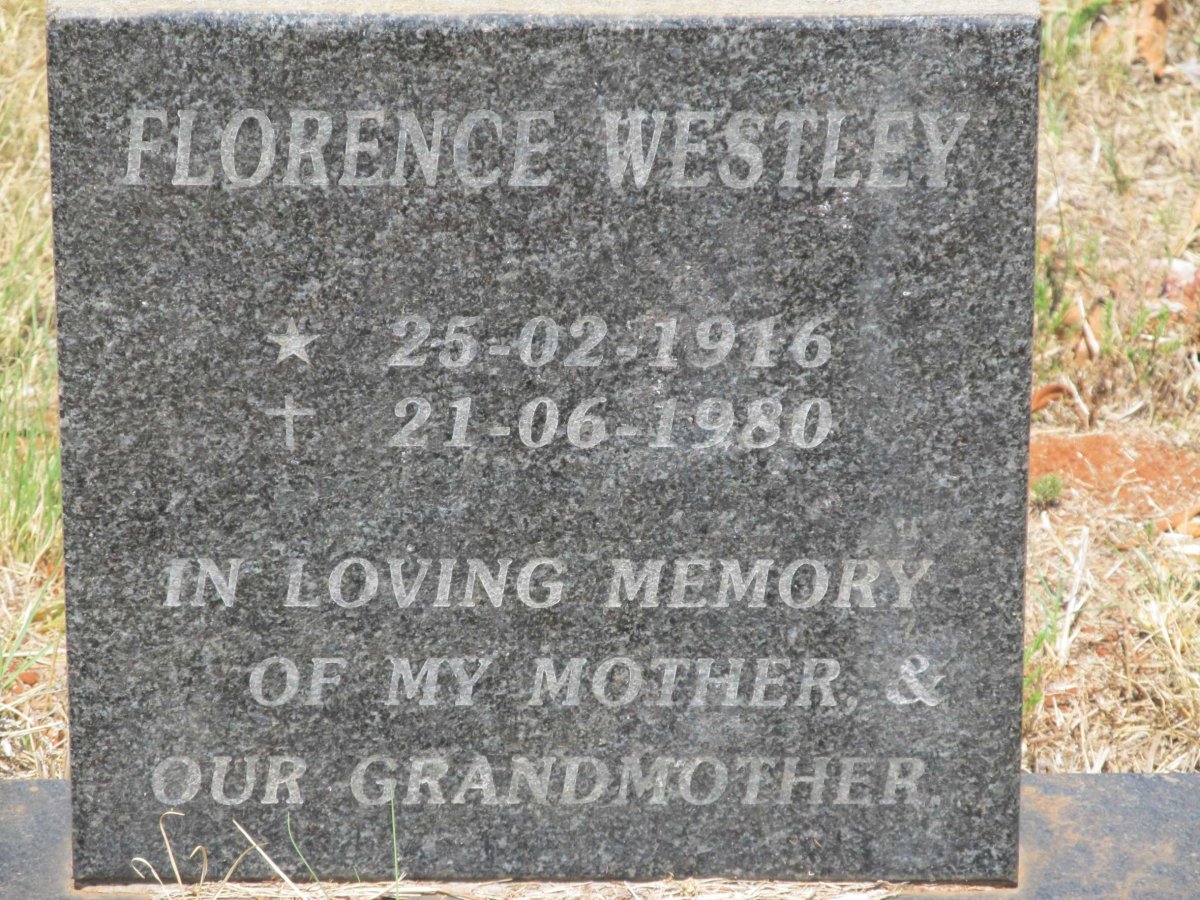 WESTLEY Florence 1916-1980