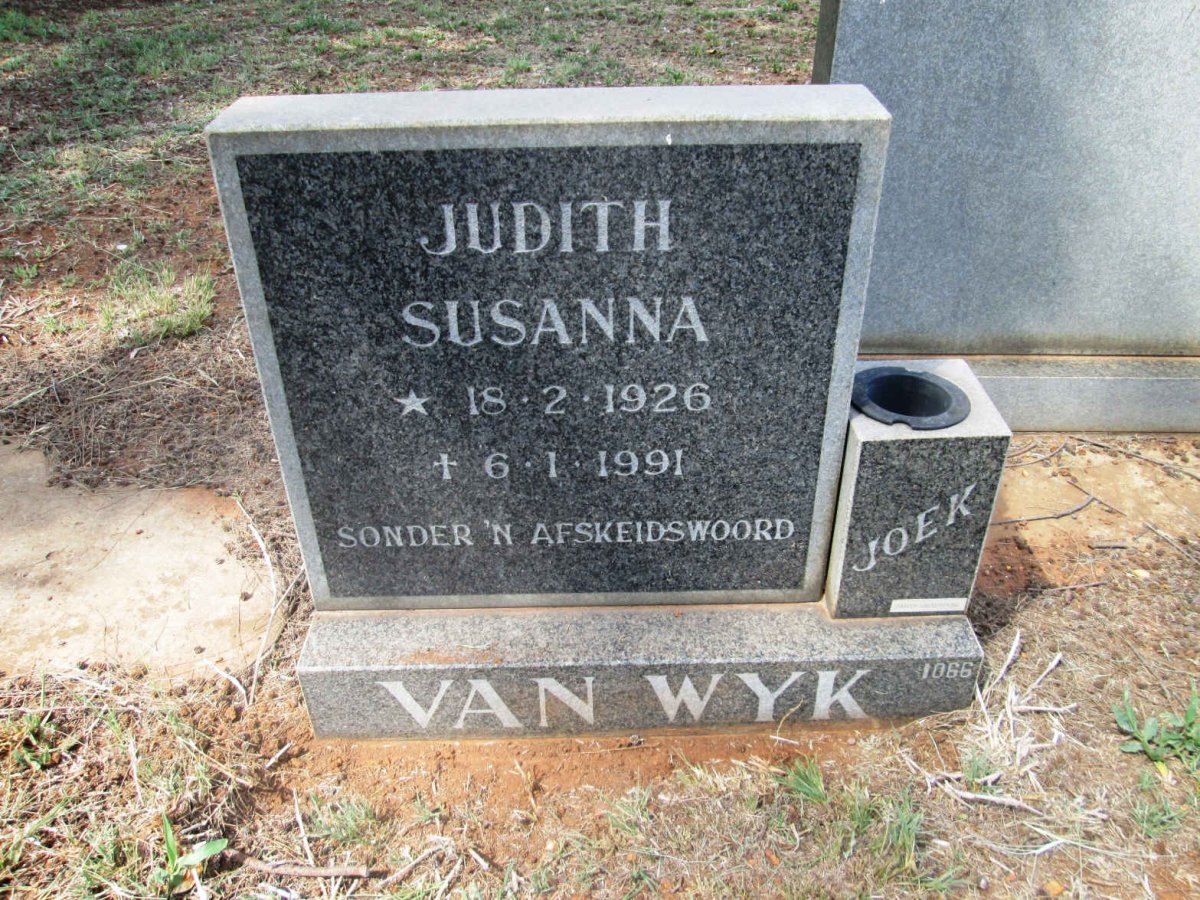 WYK Judith Susanna, van 1926-1991