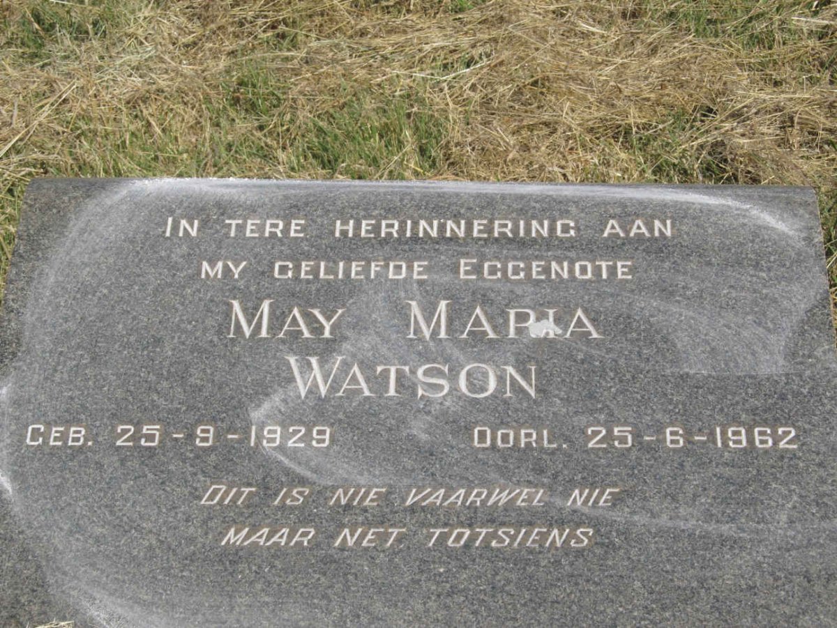 WATSON May Maria 1929-1962