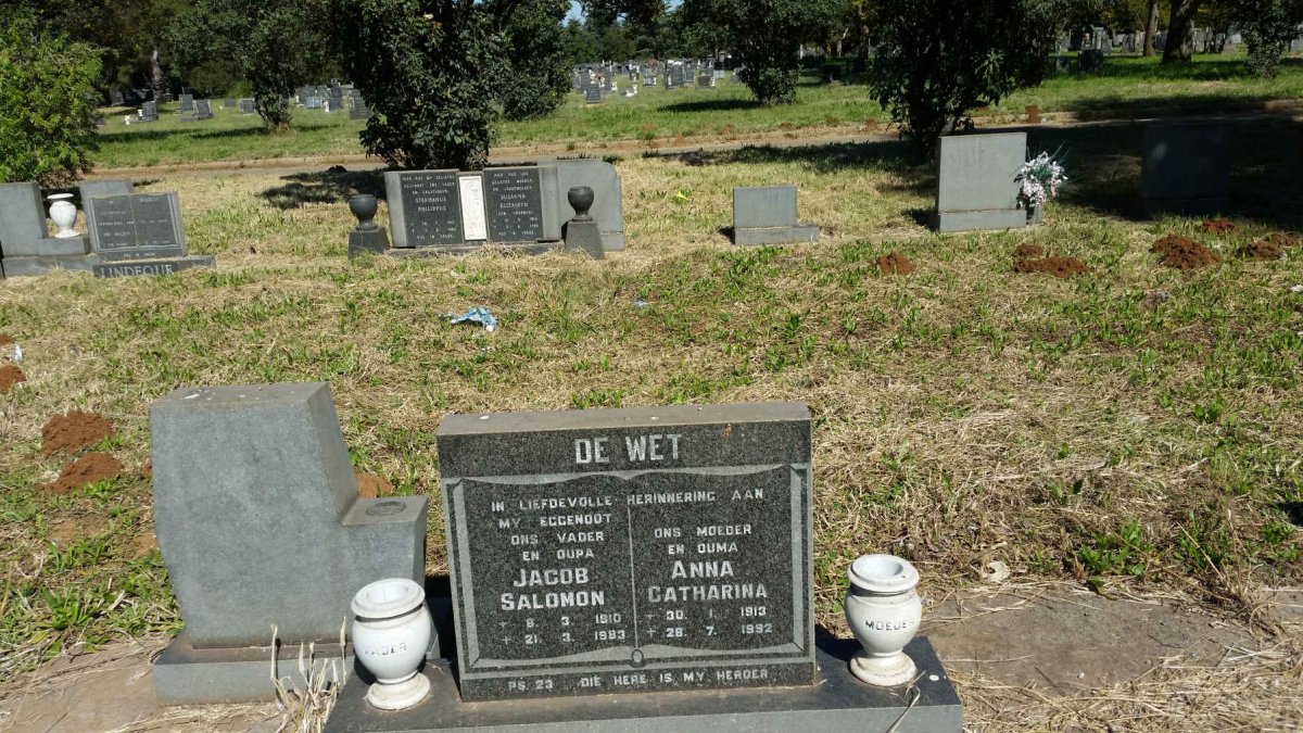 WET Jacob Salomon, de 1910-1983 &amp; Anna Catharina 1913-1992