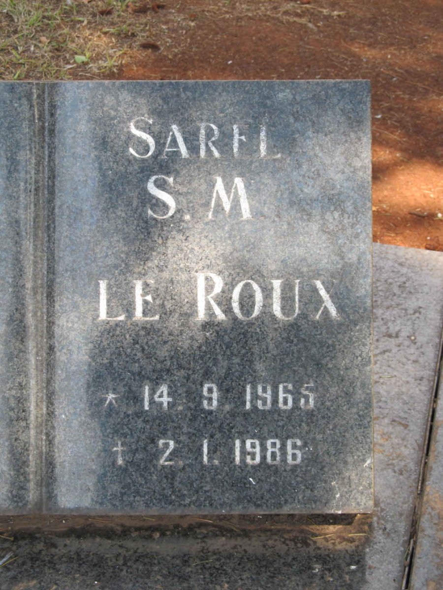 ROUX Sarel S.M., le 1965-1986 :: VAN WYK Anna Dorothea 1968-1986