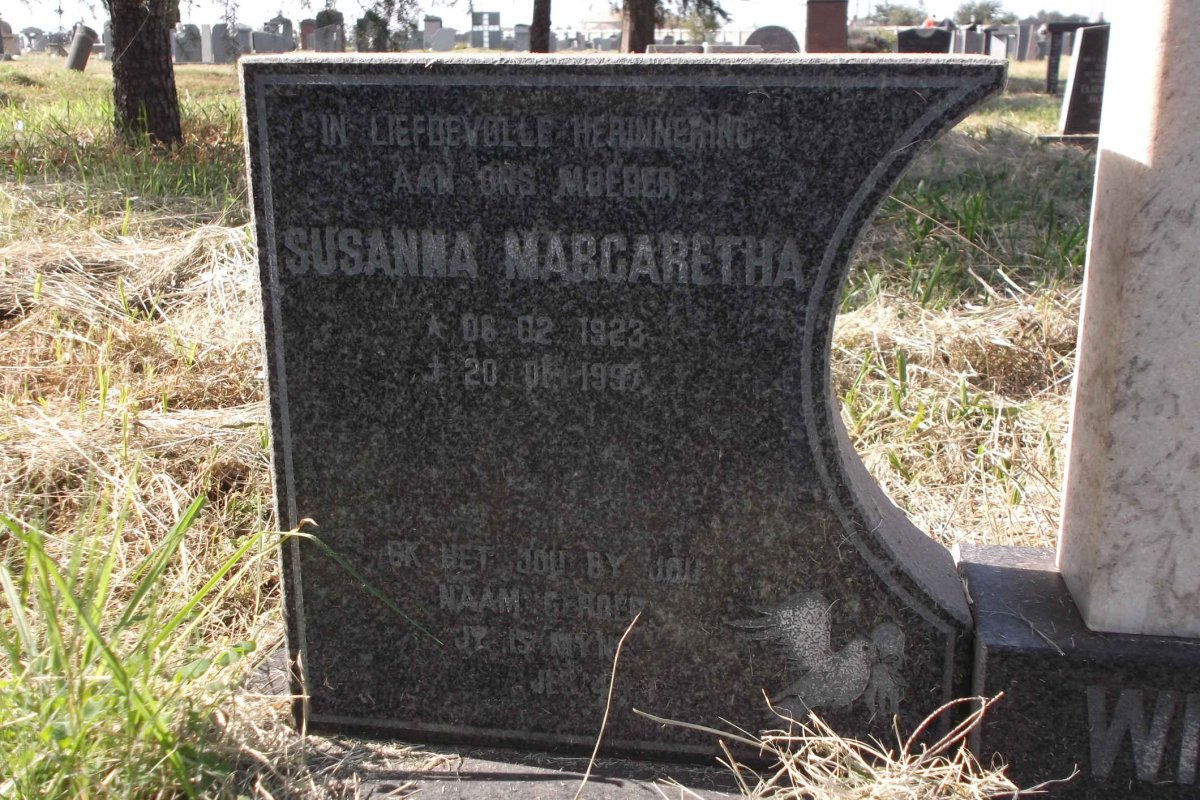 WILKEN Adam Johannes 1922-1997 &amp; Susanna Margaretha 1923-1997