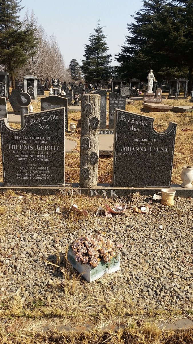 WYK Theunis Gerrit, van 1931-1998 &amp; Johanna Elena 1936-