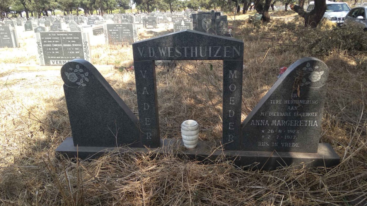 WESTHUIZEN Anna Margeretha, v.d. 1923-1977