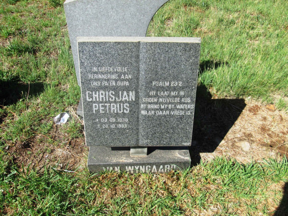 WYNGAARD Chrisjan Petrus, van 1930-1993