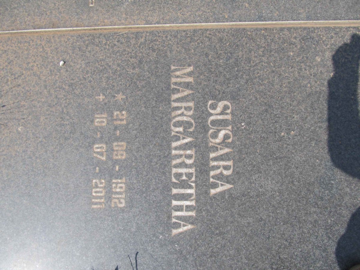 ZAGT Jan Godefridus 1905-1978 &amp; Susara Margaretha 1912-2011