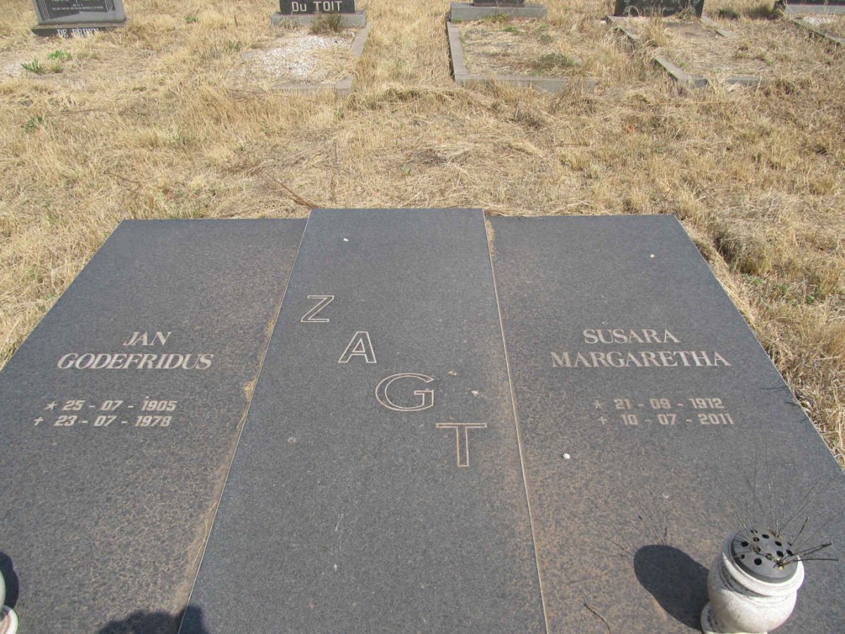 ZAGT Jan Godefridus 1905-1978 &amp; Susara Margaretha 1912-2011