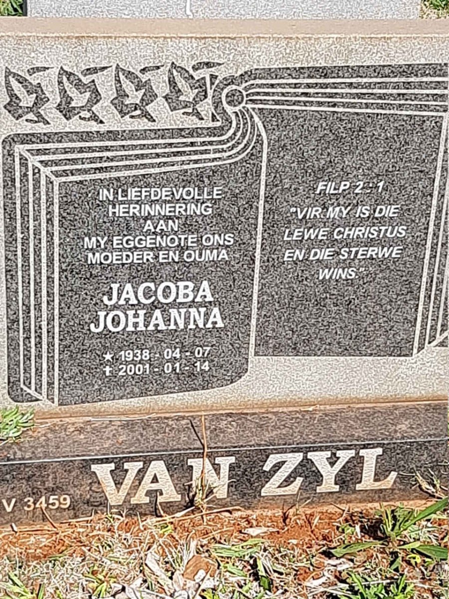 ZYL Jacoba Johanna, van 1938-2001