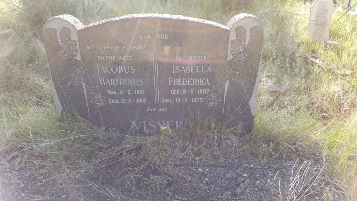 VISSER Jacobus Marthinus 1891-1956 &amp; Isabella Frederika 1897-1973
