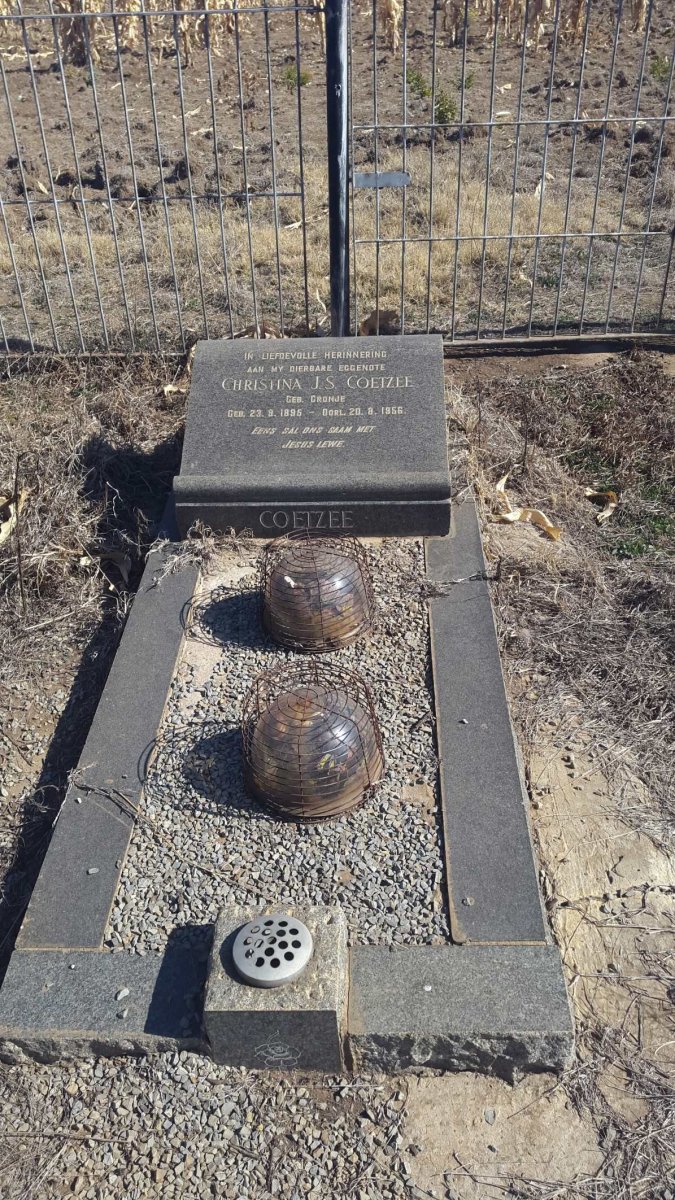 COETZEE Christina J.S. nee CRONJE 1895-1956