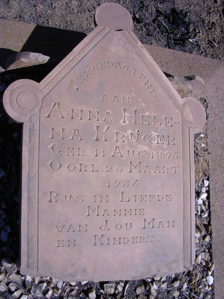 KRUGER Anna Helena 1895-1936