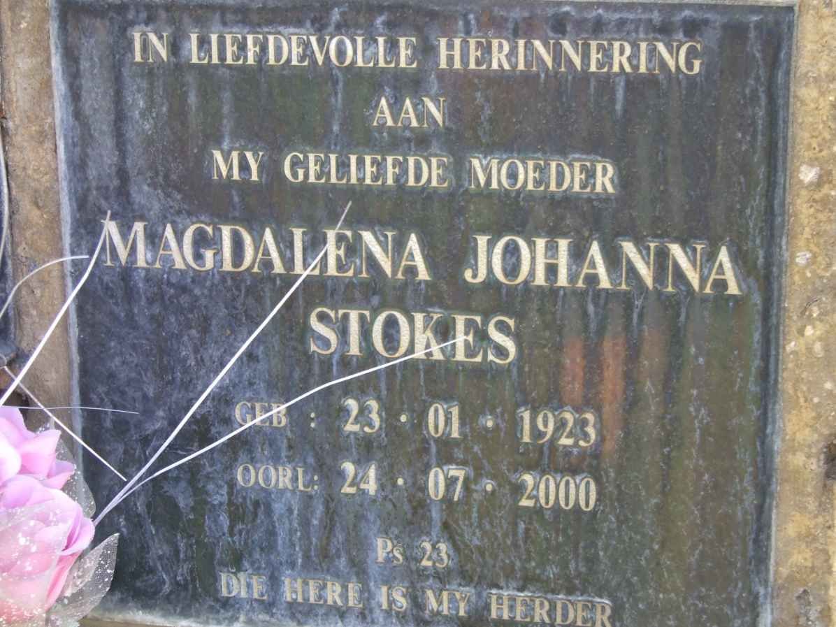 STOKES Magdalena Johanna 1923-2000