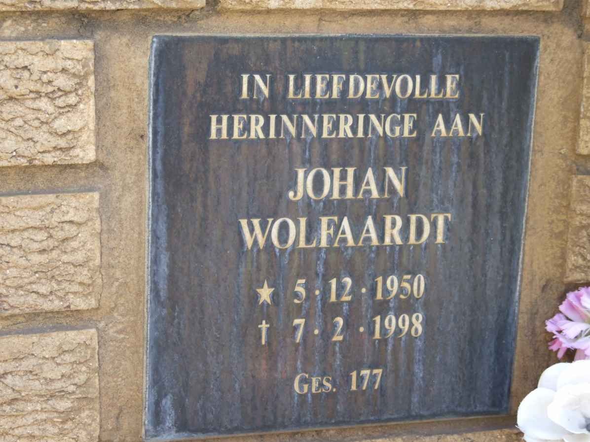 WOLFAARDT Johan 1950-1998