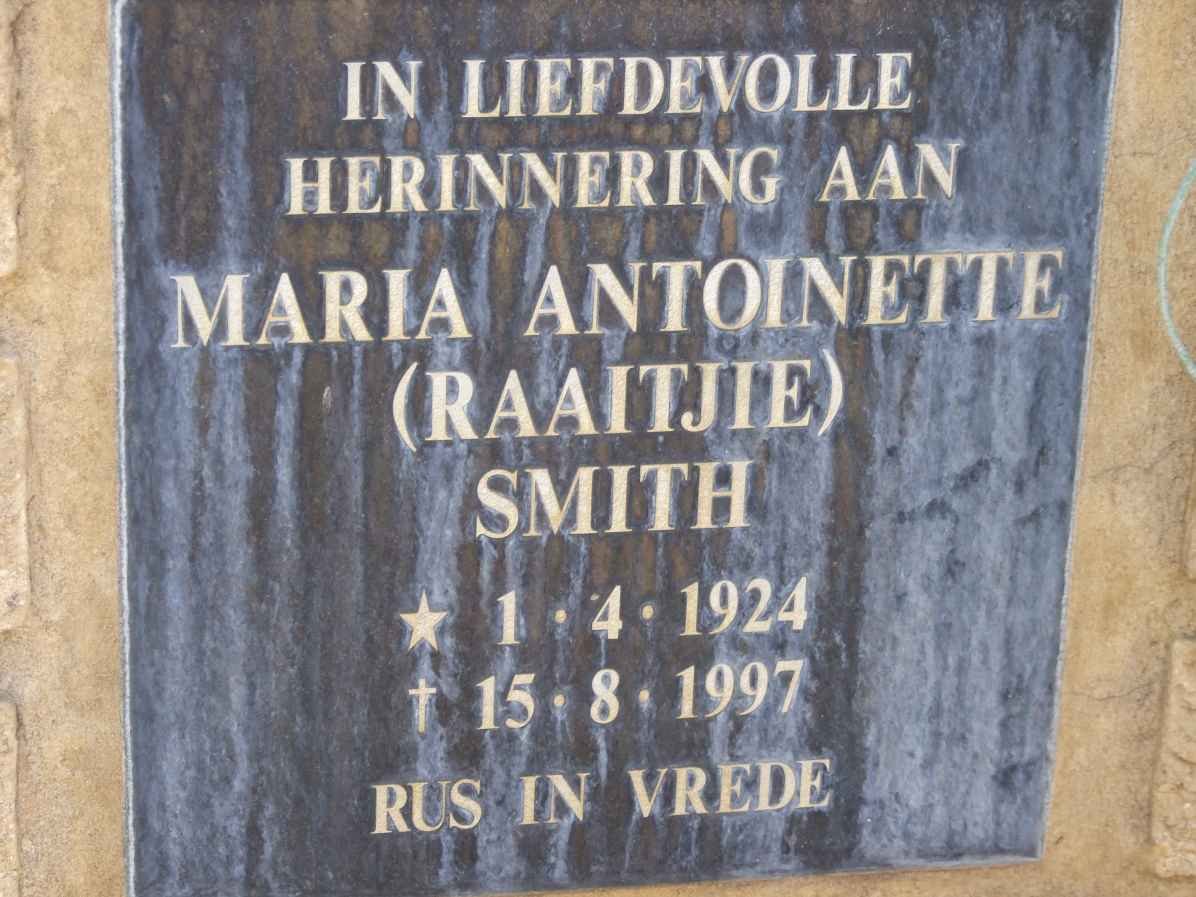 SMITH Maria Antoinette 1924-1997