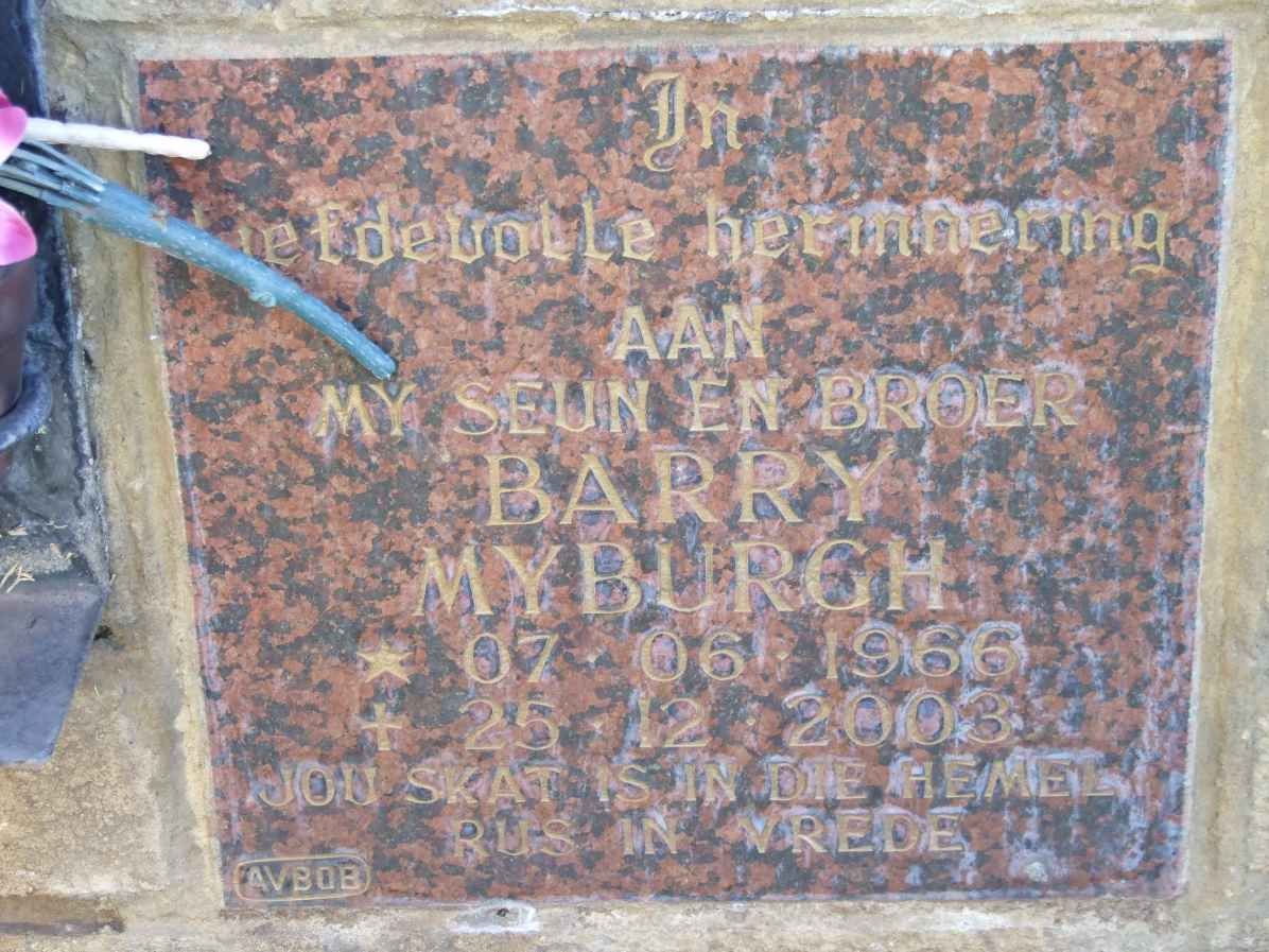 MYBURGH Barry 1966-2003