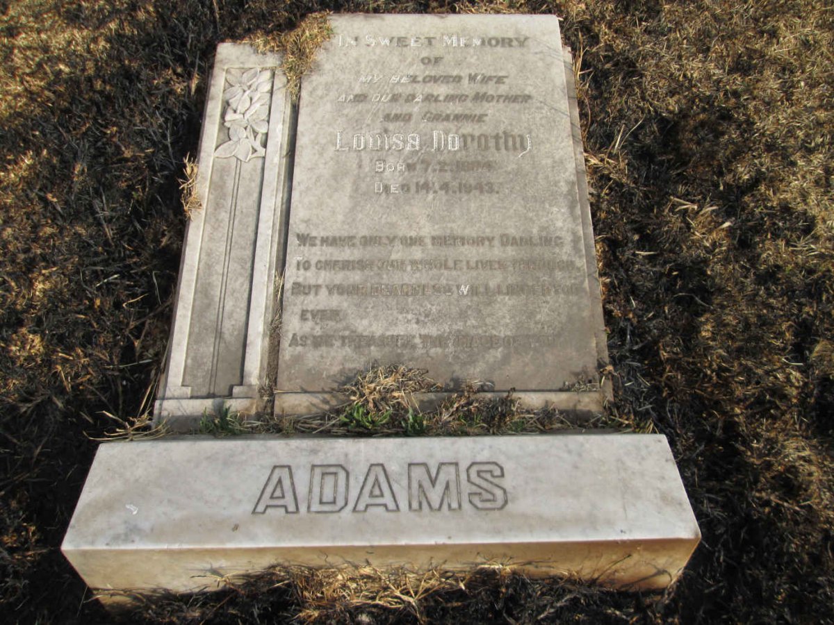 ADAMS Louisa Dorothy 18?4-1943