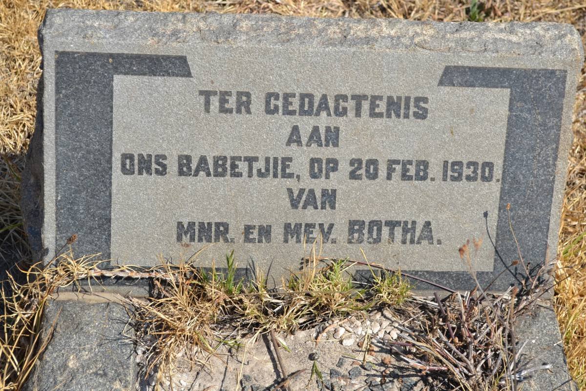 BOTHA Babetjie -1930