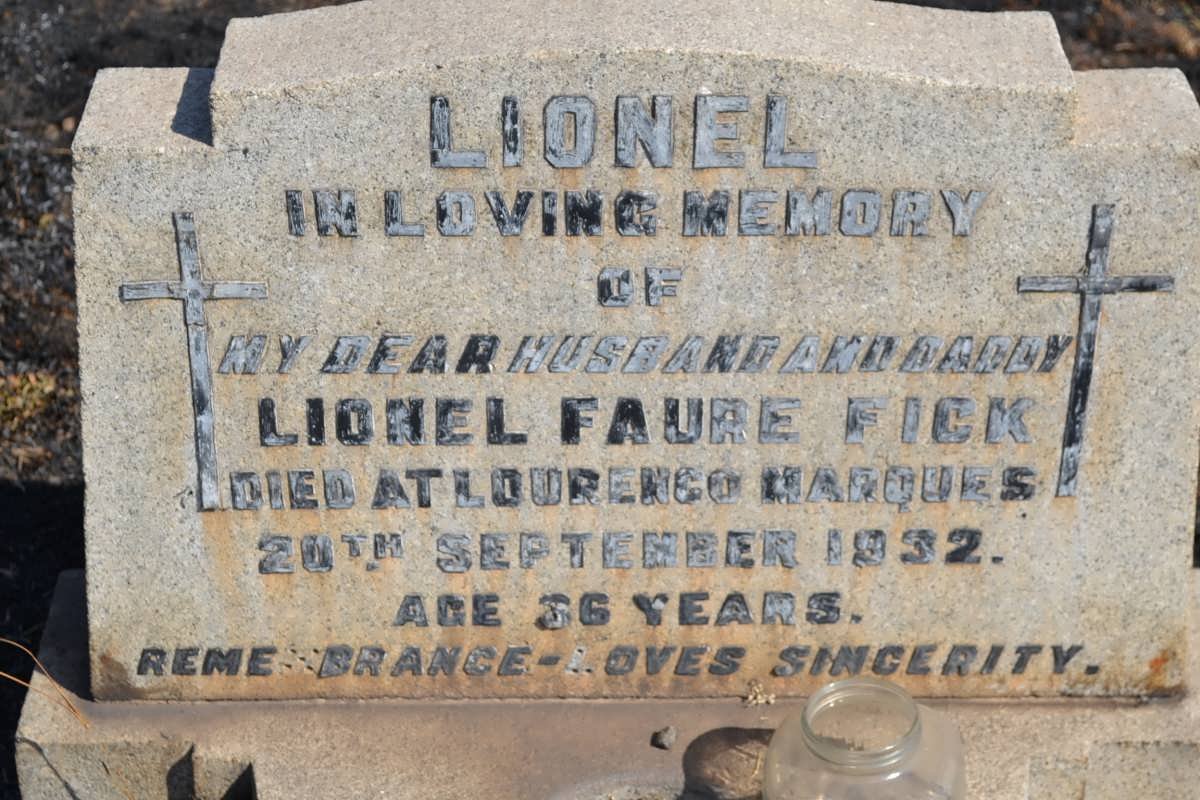 FICK Lionel Faure -1932