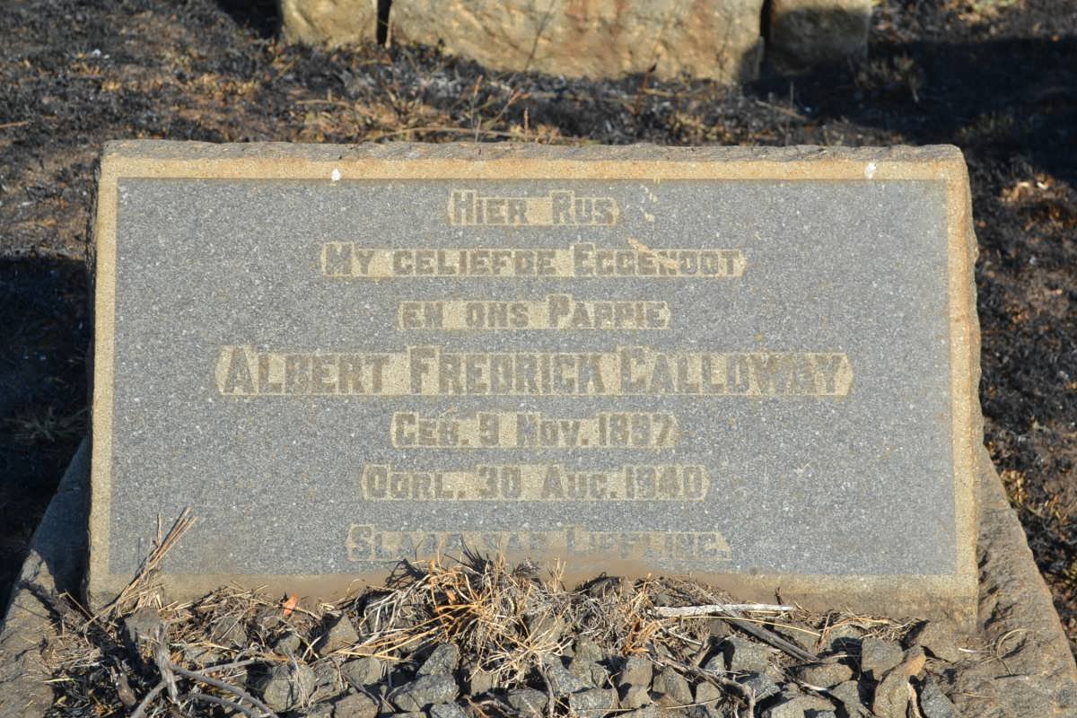 GALLOWAY Albert Fredrick 1897-1940