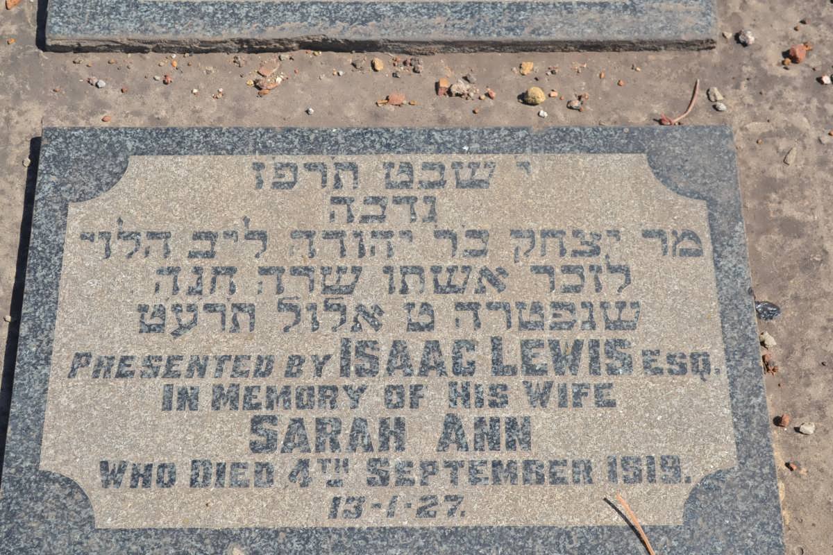 LEWIS Sarah Ann -1919
