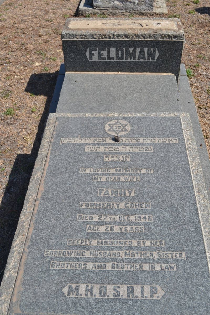 FELDMAN Fanny formerly COHEN -1946