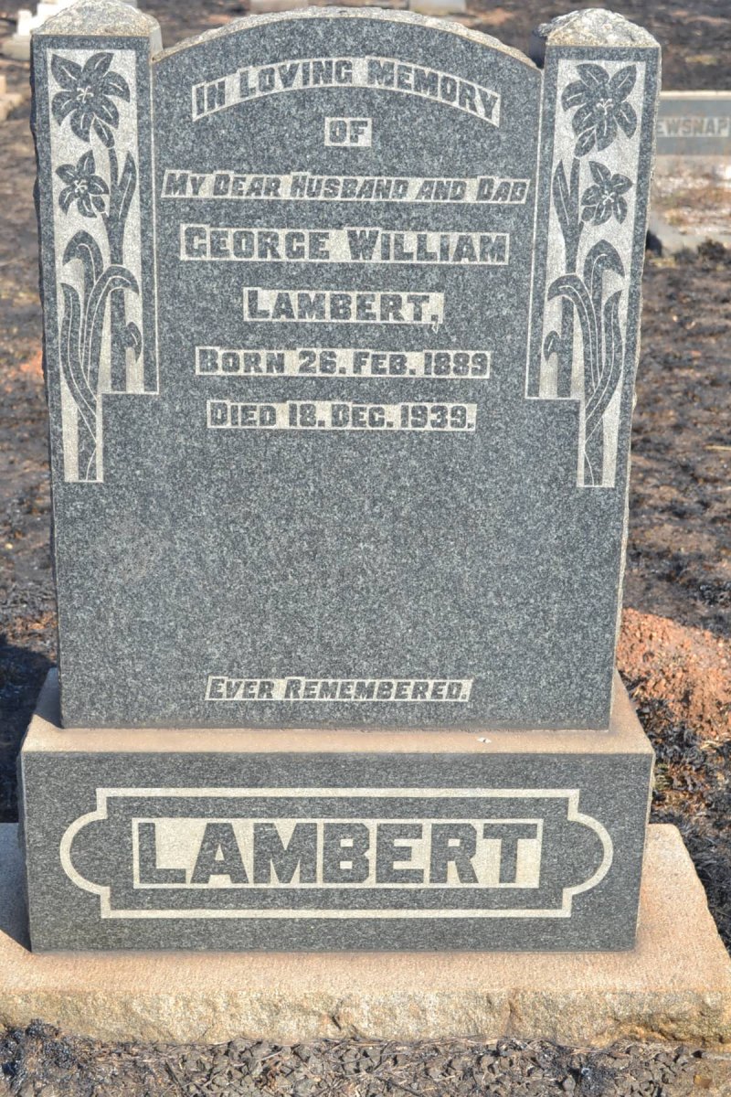 LAMBERT George William 1889-1939